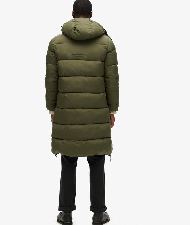 Μακρύ Puffer παλτό με επένδυση Ripstop Μακρύ Puffer παλτό με επένδυση Ripstop