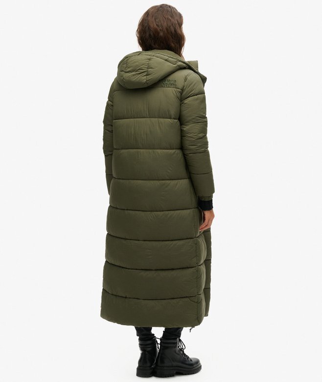 Μακρύ Puffer παλτό με επένδυση Ripstop Μακρύ Puffer παλτό με επένδυση Ripstop