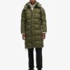 Μακρύ Puffer παλτό με επένδυση Ripstop Μακρύ Puffer παλτό με επένδυση Ripstop