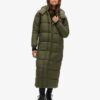 Μακρύ Puffer παλτό με επένδυση Ripstop Μακρύ Puffer παλτό με επένδυση Ripstop