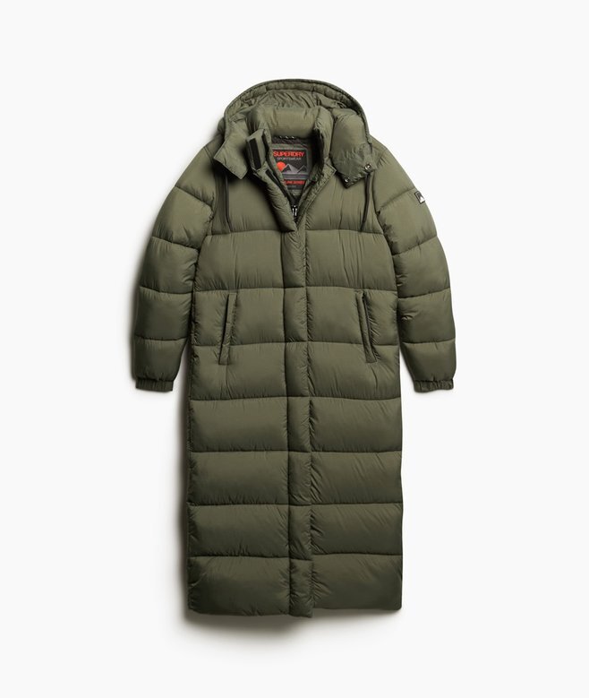 Μακρύ Puffer παλτό με επένδυση Ripstop Μακρύ Puffer παλτό με επένδυση Ripstop