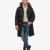 Μακρύ Puffer παλτό με κουκούλα