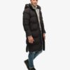 Μακρύ Puffer παλτό με κουκούλα