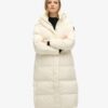 Μακρύ Puffer παλτό με κουκούλα