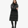 Μακρύ Puffer παλτό με κουκούλα