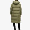Μακρύ Puffer παλτό με κουκούλα