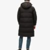 Μακρύ Puffer παλτό με κουκούλα
