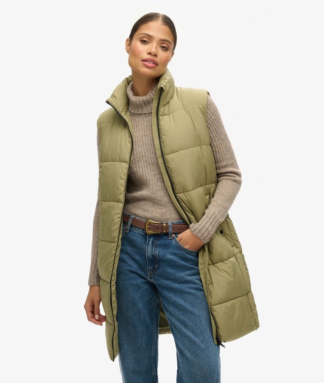 Μακρύ Quilted γιλέκο Μακρύ Quilted γιλέκο
