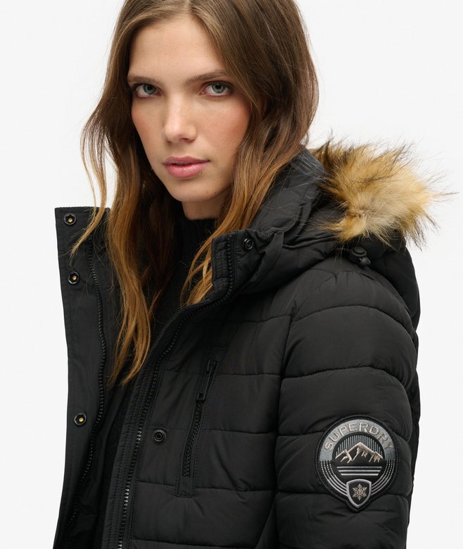 Μεσαίου μήκους Puffer παλτό με κουκούλα Hooded Fuji Μεσαίου μήκους Puffer παλτό με κουκούλα Hooded Fuji