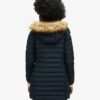Μεσαίου μήκους Puffer παλτό με κουκούλα Hooded Fuji