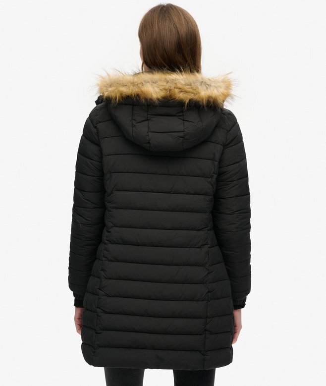 Μεσαίου μήκους Puffer παλτό με κουκούλα Hooded Fuji Μεσαίου μήκους Puffer παλτό με κουκούλα Hooded Fuji