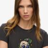 Μικρό T-shirt με στρας και σχέδιο τατουάζ