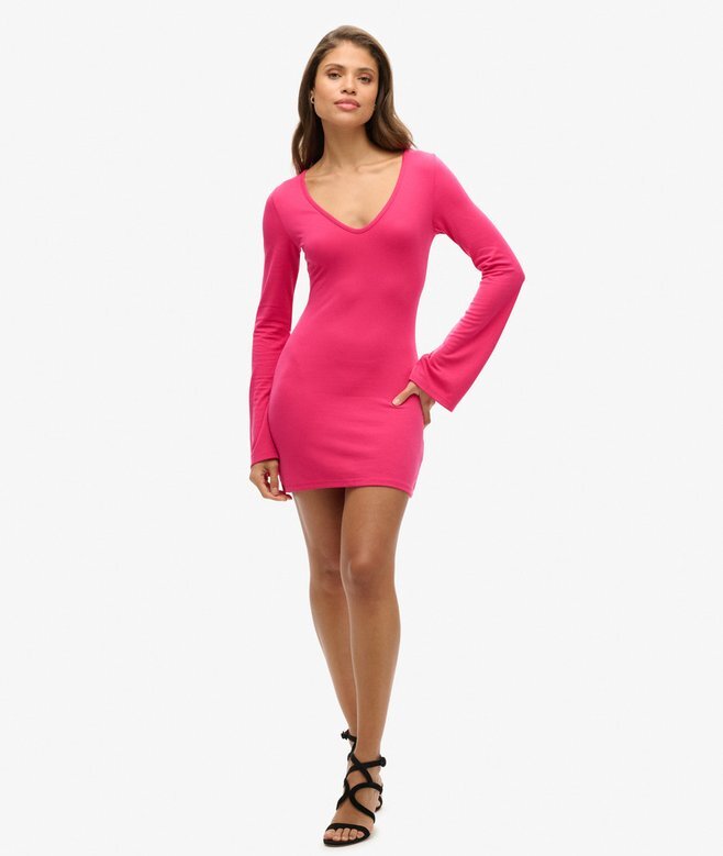 Μίνι φόρεμα bodycon με φαρδιά μανίκια Μίνι φόρεμα bodycon με φαρδιά μανίκια