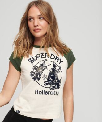 Μίνι T-shirt μπέιζμπολ με γραφικό Roller