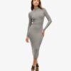 Μίντι φόρεμα bodycon με ανοιχτή πλάτη