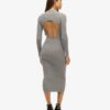 Μίντι φόρεμα bodycon με ανοιχτή πλάτη