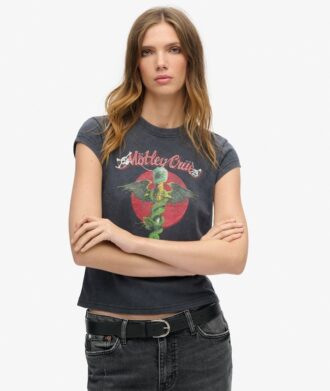 Motley Crue X Superdry T-shirt με κοντά μανίκια