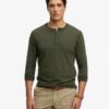Μπλούζα Henley με μακριά μανίκια Μπλούζα Henley με μακριά μανίκια