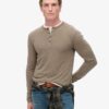 Μπλούζα Henley με μακριά μανίκια Μπλούζα Henley με μακριά μανίκια