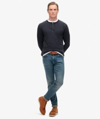 Μπλούζα Henley με μακριά μανίκια