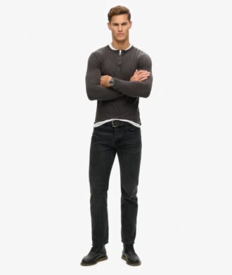 Μπλούζα Henley με μακριά μανίκια Μπλούζα Henley με μακριά μανίκια