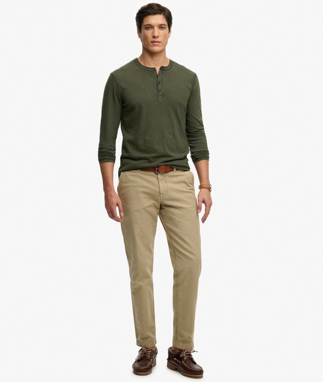 Μπλούζα Henley με μακριά μανίκια Μπλούζα Henley με μακριά μανίκια