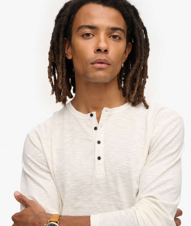 Μπλούζα Henley με μακριά μανίκια Μπλούζα Henley με μακριά μανίκια