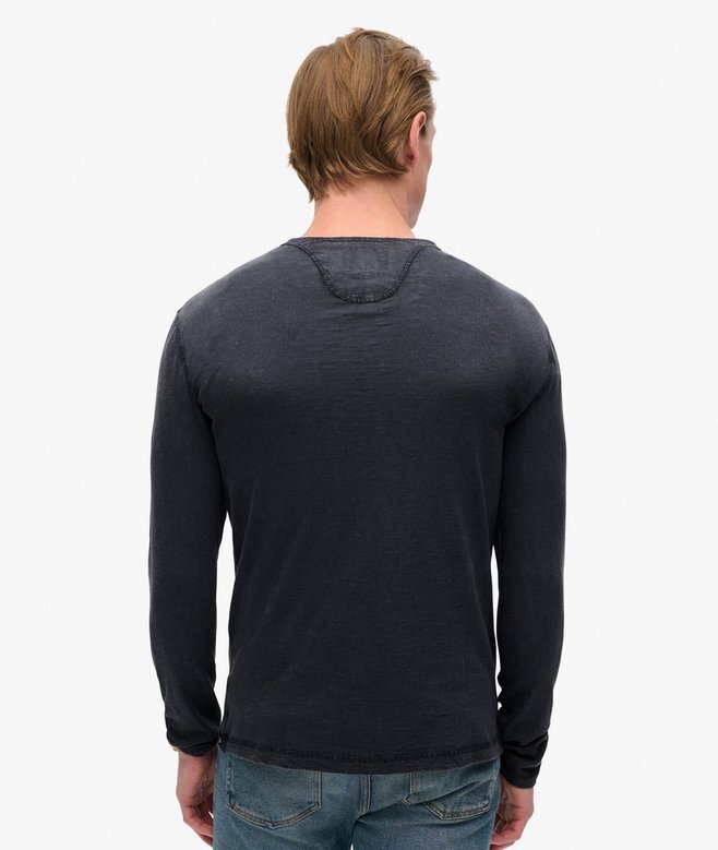Μπλούζα Henley με μακριά μανίκια Μπλούζα Henley με μακριά μανίκια