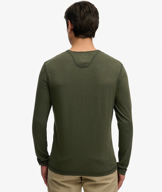 Μπλούζα Henley με μακριά μανίκια Μπλούζα Henley με μακριά μανίκια