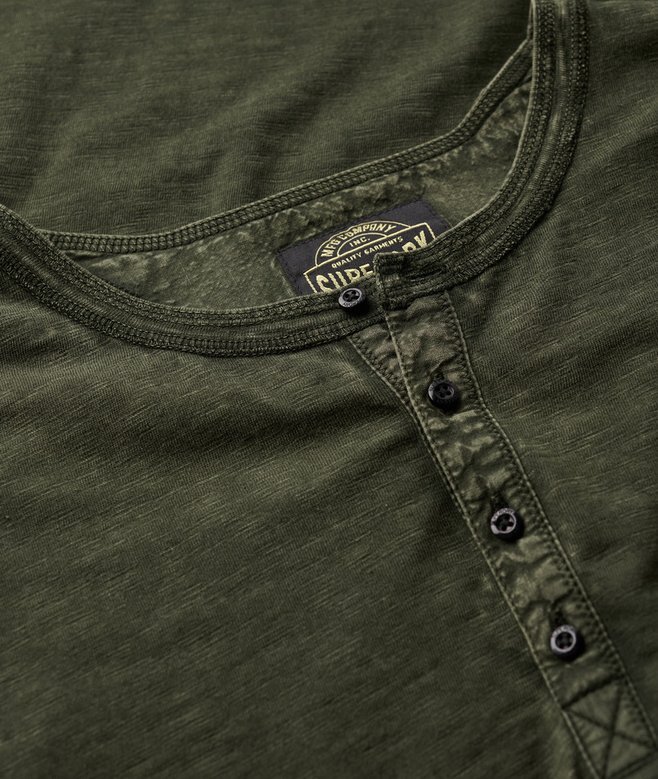 Μπλούζα Henley με μακριά μανίκια Μπλούζα Henley με μακριά μανίκια