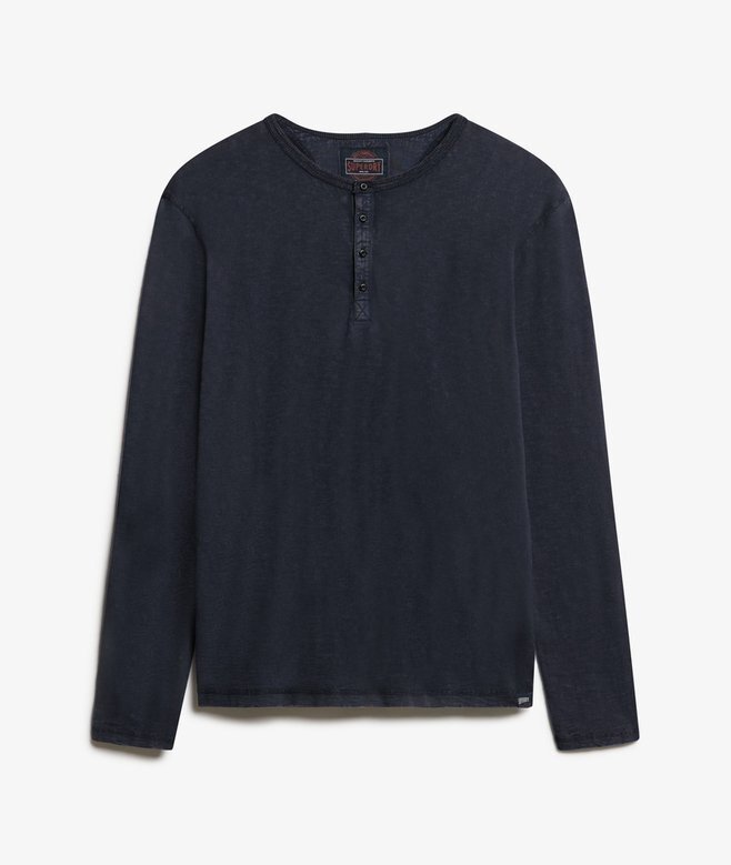 Μπλούζα Henley με μακριά μανίκια Μπλούζα Henley με μακριά μανίκια