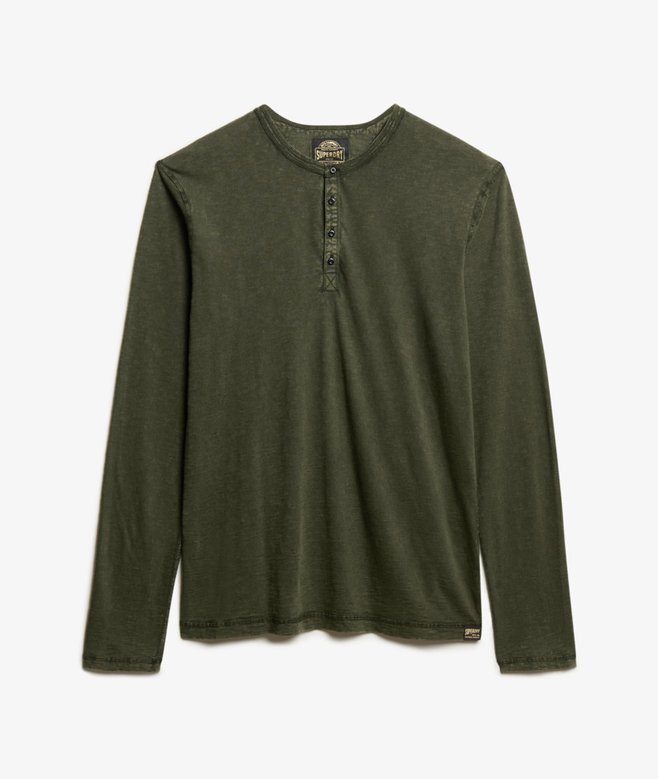 Μπλούζα Henley με μακριά μανίκια Μπλούζα Henley με μακριά μανίκια