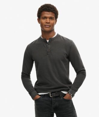 Μπλούζα Henley με Vintage υφή