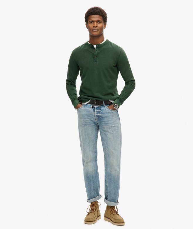 Μπλούζα Henley με Vintage υφή Μπλούζα Henley με Vintage υφή
