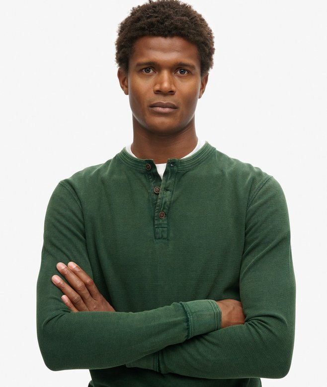 Μπλούζα Henley με Vintage υφή Μπλούζα Henley με Vintage υφή