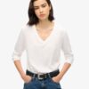 Μπλούζα με μακριά μανίκια και V-neck