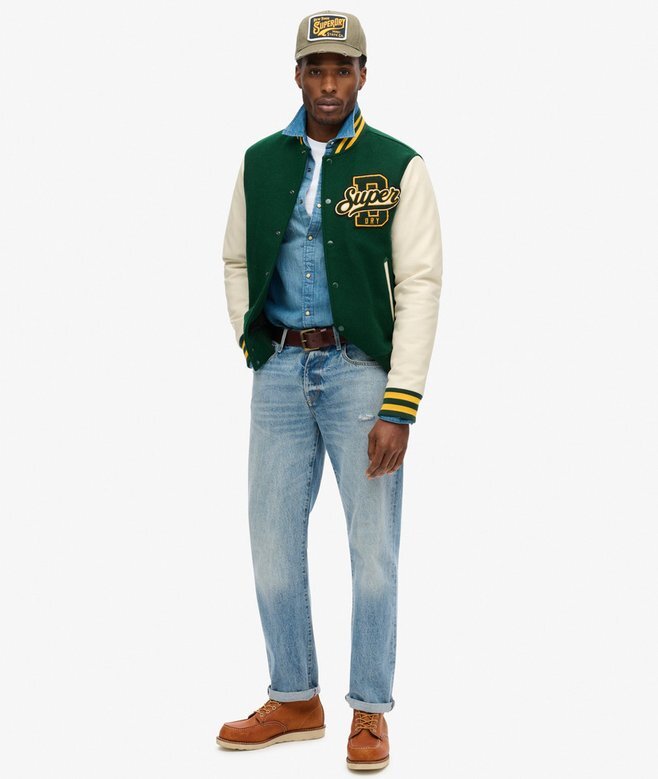 Μπουφάν Bomber από μαλλί Varsity Μπουφάν Bomber από μαλλί Varsity