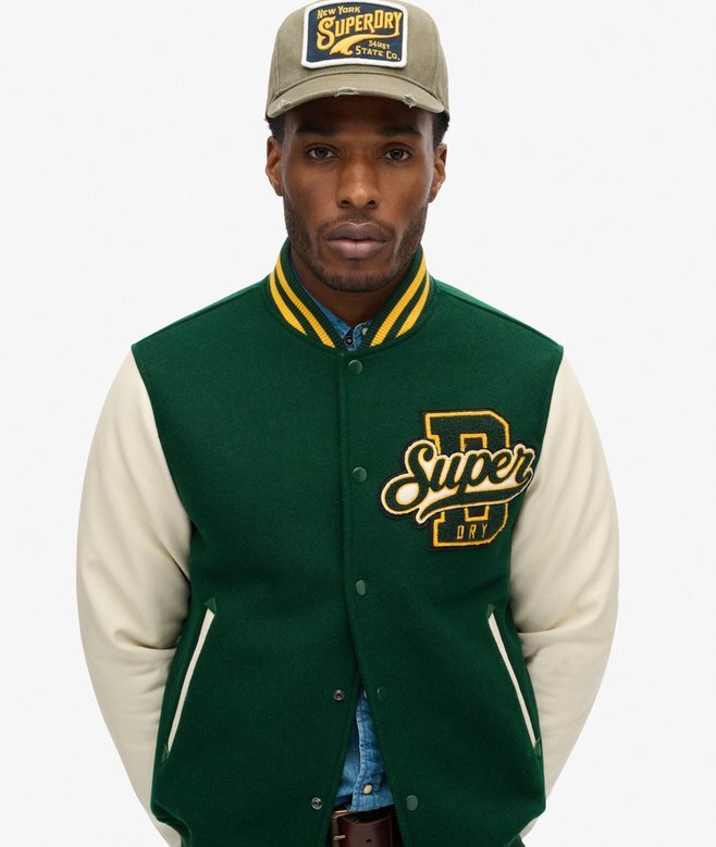 Μπουφάν Bomber από μαλλί Varsity Μπουφάν Bomber από μαλλί Varsity