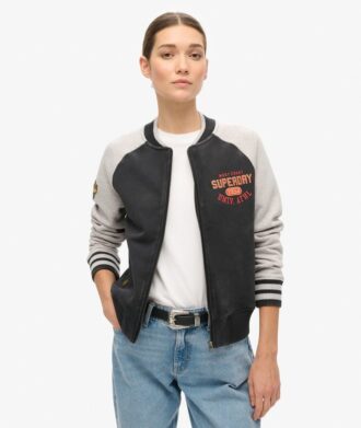Μπουφάν Bomber με γραφικό College Script Μπουφάν Bomber με γραφικό College Script