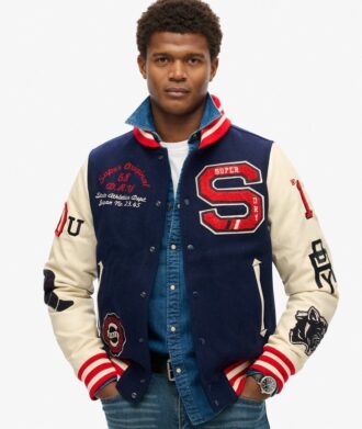 Μπουφάν Bomber με μπάλωμα College Varsity