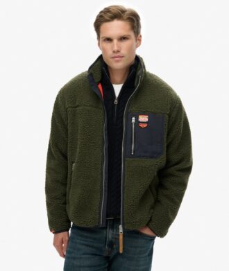 Μπουφάν Vintage Retro Borg Fleece Μπουφάν Vintage Retro Borg Fleece