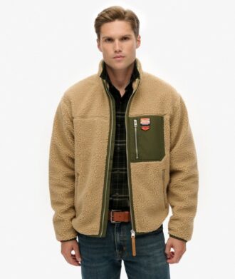 Μπουφάν Vintage Retro Borg Fleece Μπουφάν Vintage Retro Borg Fleece