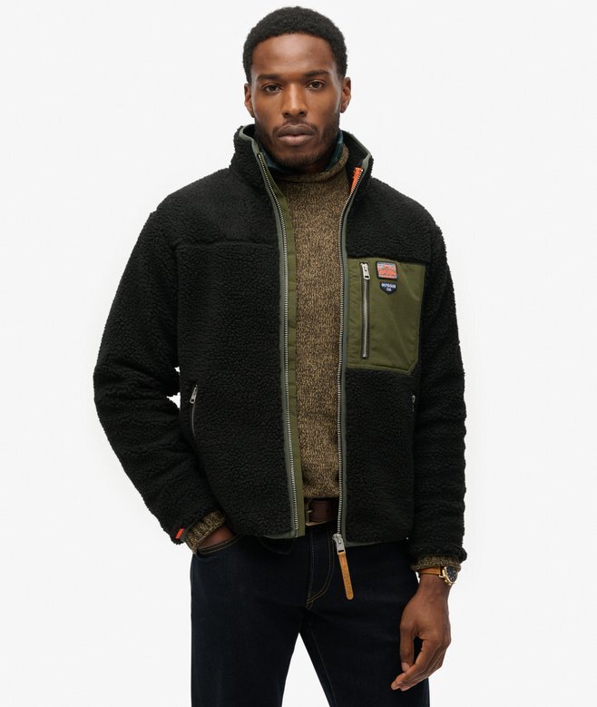Μπουφάν Vintage Retro Borg Fleece Μπουφάν Vintage Retro Borg Fleece