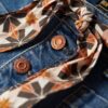 Organic Cotton Vintage χαμηλής μέσης με στενή γραμμή και φαρδιά πόδια