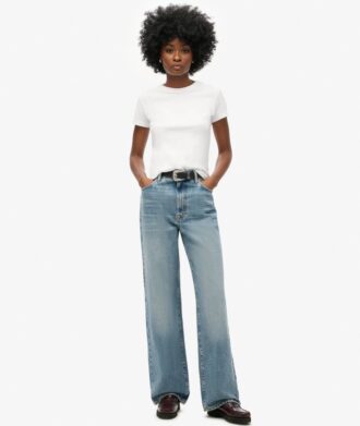 Παντελόνι τζιν με φαρδιά γραμμή από Organic Cotton
