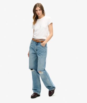 Παντελόνι τζιν με φαρδιά γραμμή από Organic Cotton Παντελόνι τζιν με φαρδιά γραμμή από Organic Cotton