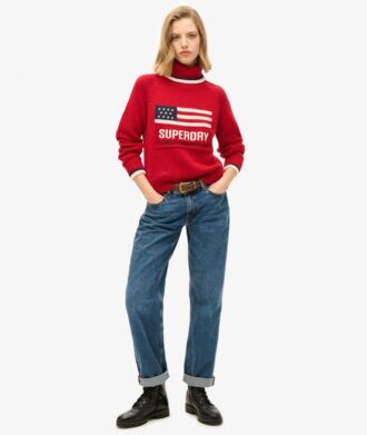 Πλεκτό πουλόβερ Americana με λαιμόκοψη