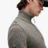Πλεκτό πουλόβερ Cotton Classics με μισό φερμουάρ