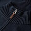 Πλεκτό πουλόβερ Cotton Classics με μισό φερμουάρ