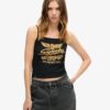 Ρετρό Rocker Graphic Rib Cami Μπλούζα